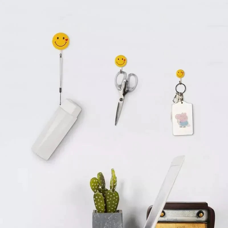 Set of 3 Fun Emoji Wall Hooks - Strong Adhesive Design