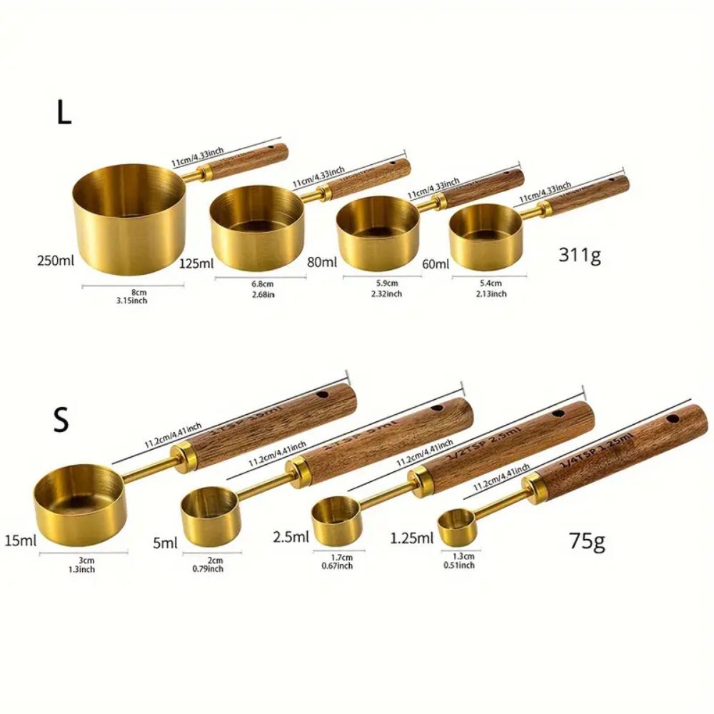 Stylish Stainless Steel Measuring Spoon Collection