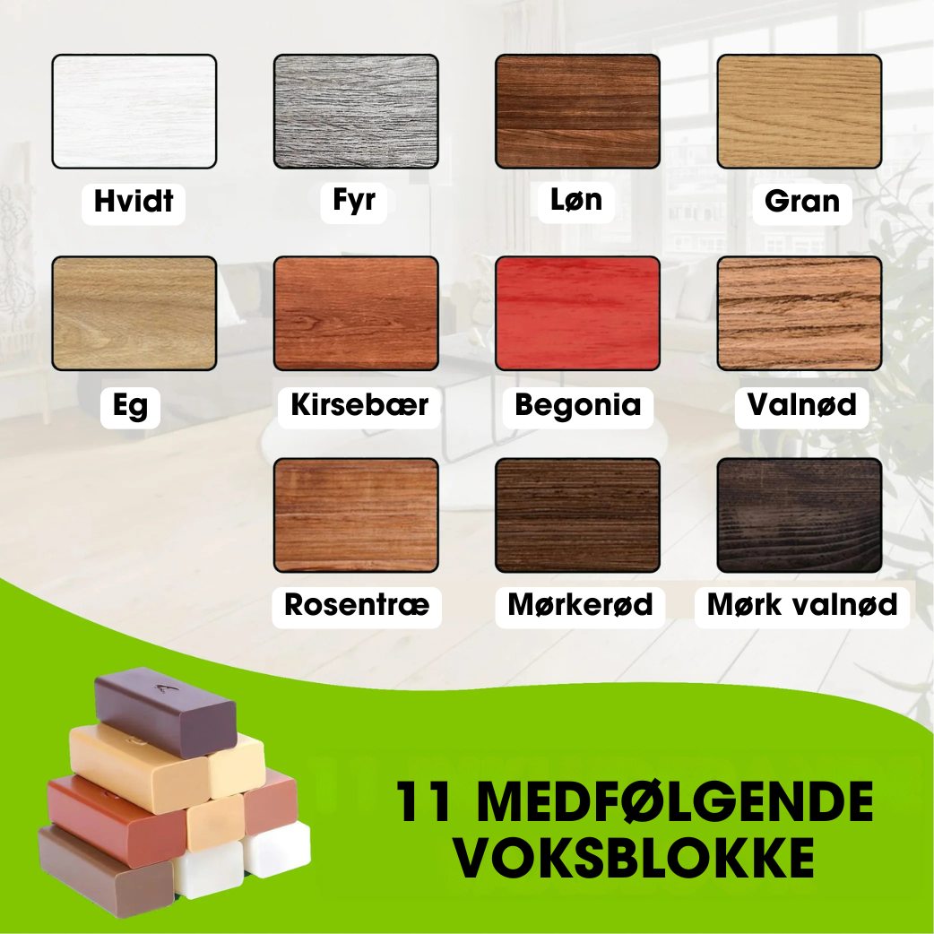 Wood Restoration Wax with Enhanced Melting Tool