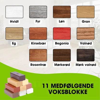 Wood Restoration Wax with Enhanced Melting Tool