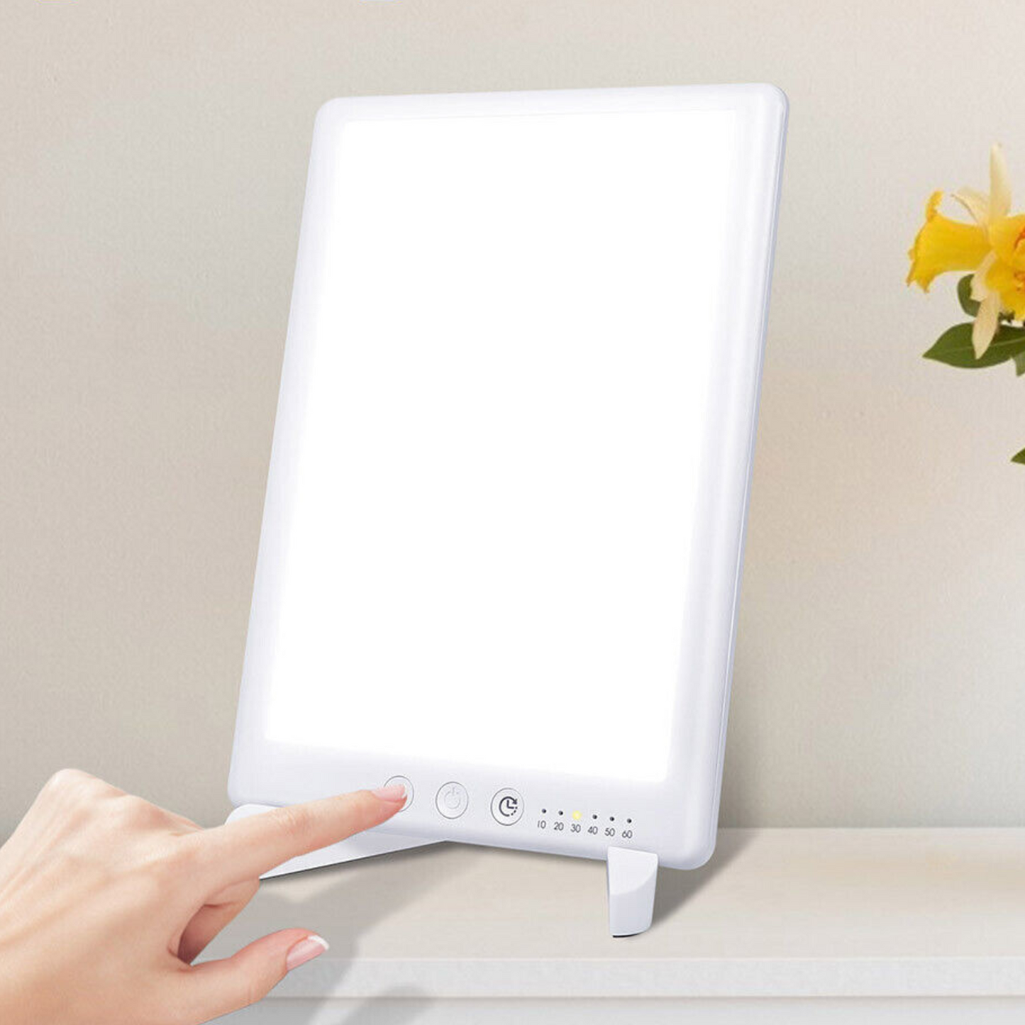 Compact Bright Light Therapy Lamp for Seasonal Mood Boost