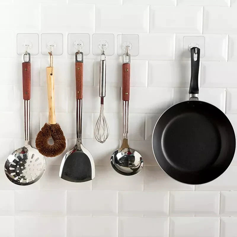 10-Pack Heavy-Duty Adhesive Wall Hooks