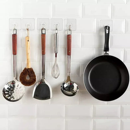 10-Pack Heavy-Duty Adhesive Wall Hooks
