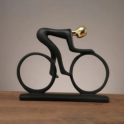 Elegant Cyclist Sculpture for Home Decor Enthusiasts