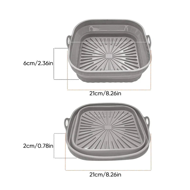 Reusable Silicone Baking Tray for Air Fryers – Grill Pan