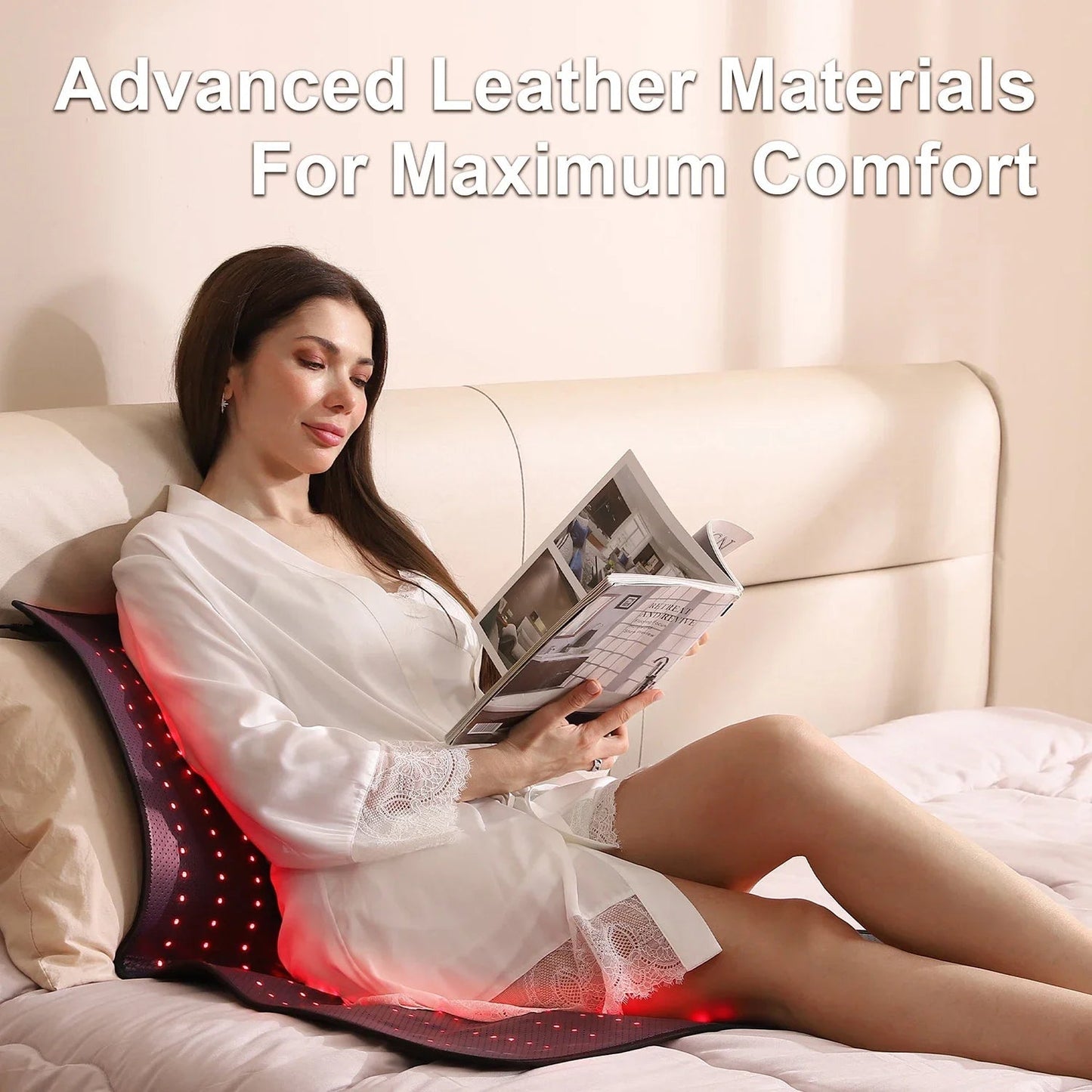Infrared Heat Pad for Body Relief – Red Light Therapy Mat with Neck Support, 660nm & 850nm