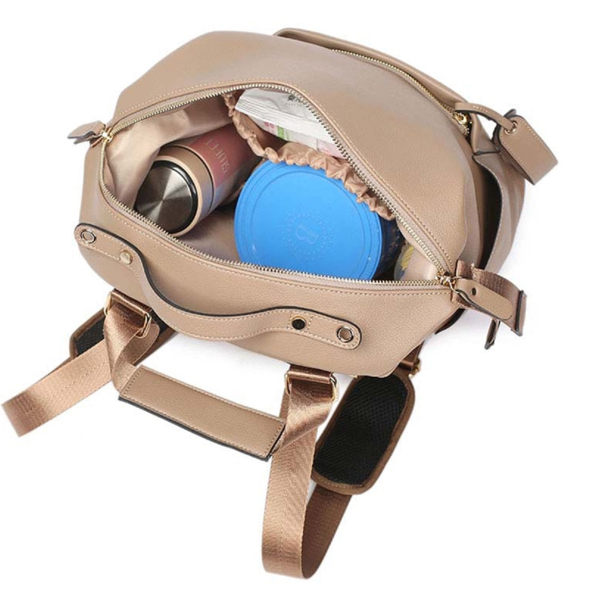 Travel Backpack for Maternity - Versatile Leather Diaper Bag