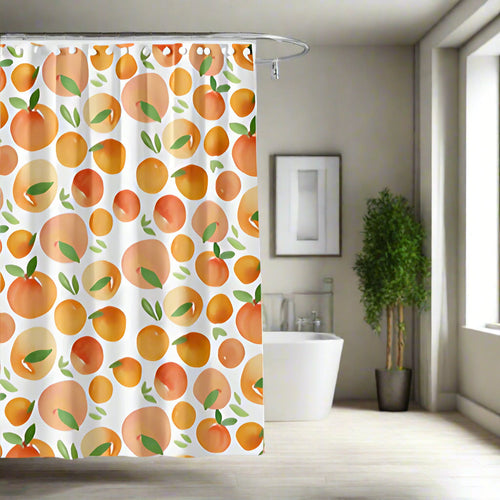 Vibrant Citrus Splash Shower Curtain
