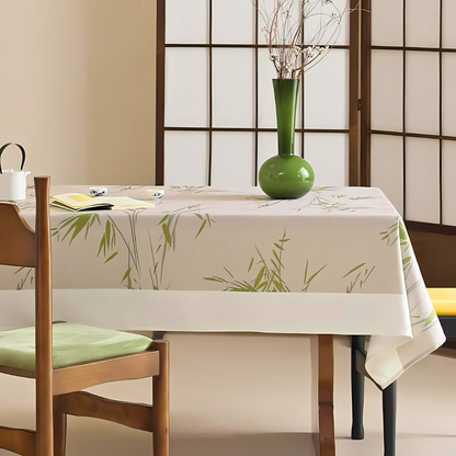 Tranquil Bamboo-Design Table Cover for a Peaceful Dining Experience