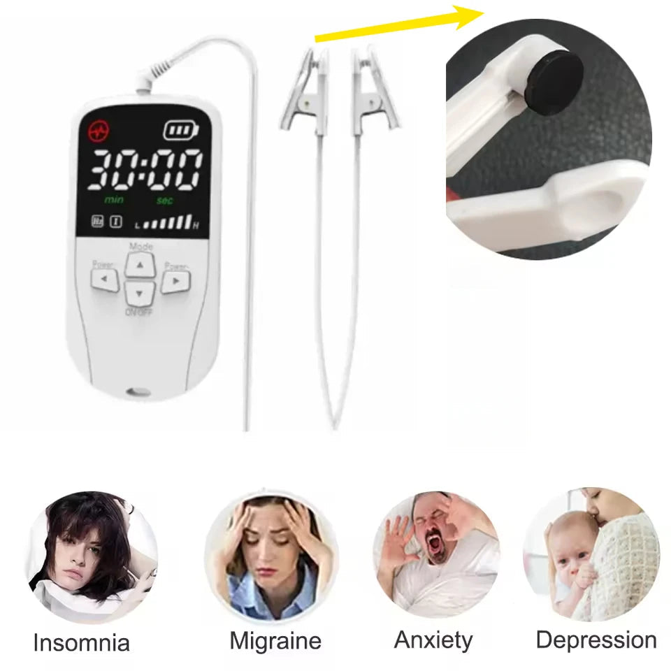 Battery-Operated Ear Clip Stimulator with 30-Minute Timer