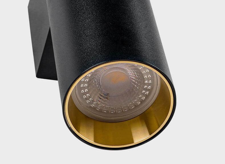 2-Light Wall Lamp in Aluminum Cylinder Design