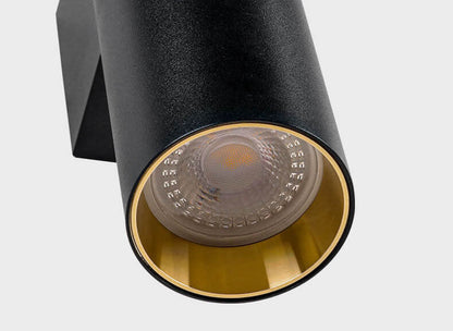 2-Light Wall Lamp in Aluminum Cylinder Design