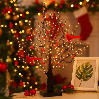 LED Decorative Tree with Red Birds – Flexible Atmospheric Light
