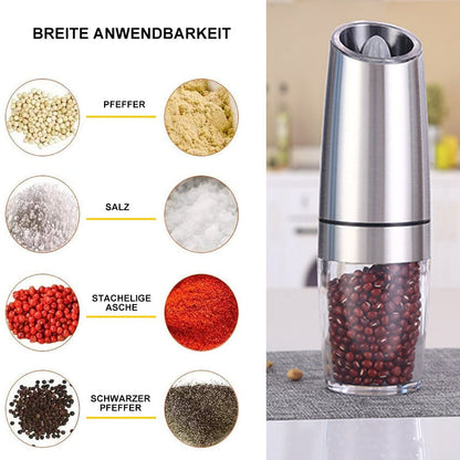 Electric Gravity-Driven Salt and Pepper Grinder