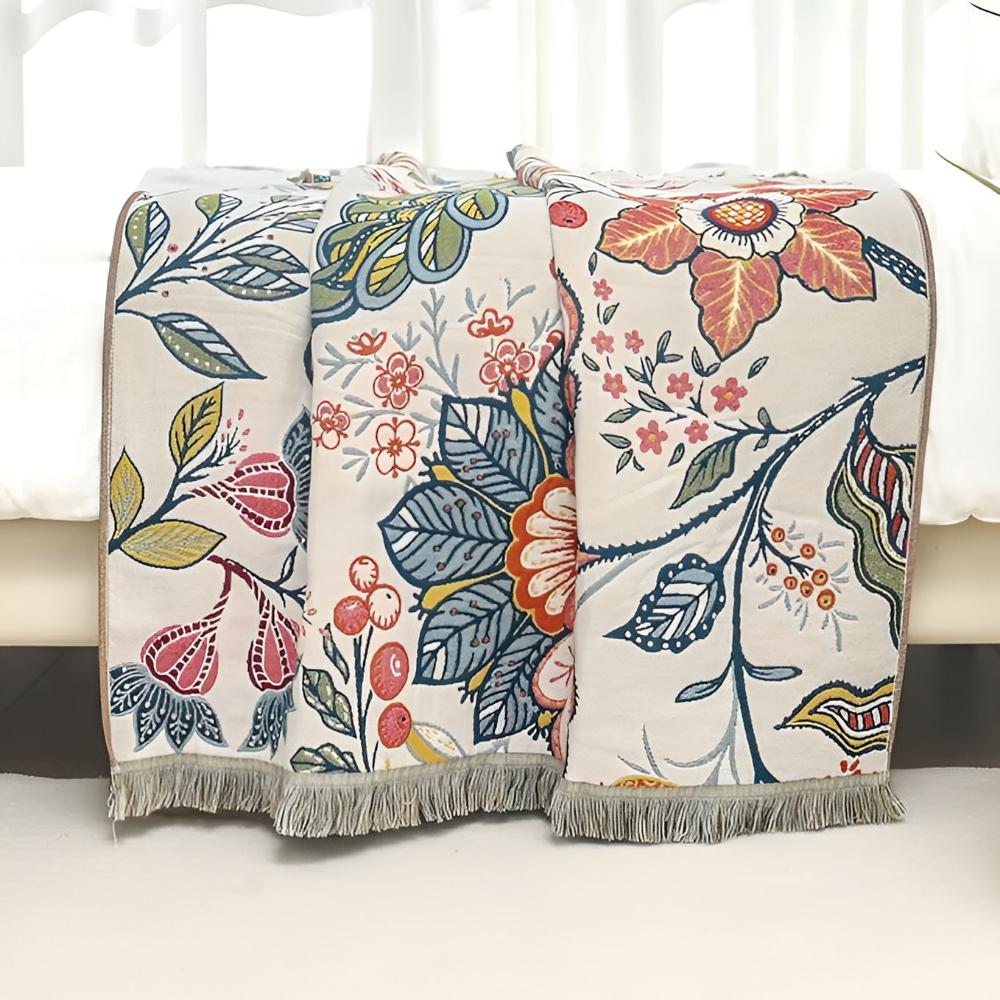 Elegant Floral Reversible Bath Towel for Year-Round Use