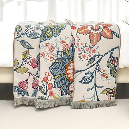 Elegant Floral Reversible Bath Towel for Year-Round Use