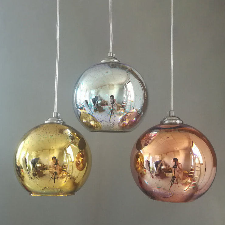 Colorful 3D Firework Glass Dome Pendant Light – Modern Design