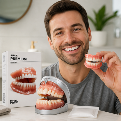Customizable Comfort Denture Set for Natural Smiles