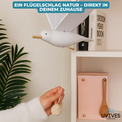 Handcrafted Seagull with Flapping Wings