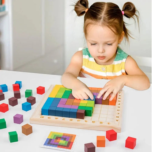 Educational Toy with Montessori Color and Number Blocks
