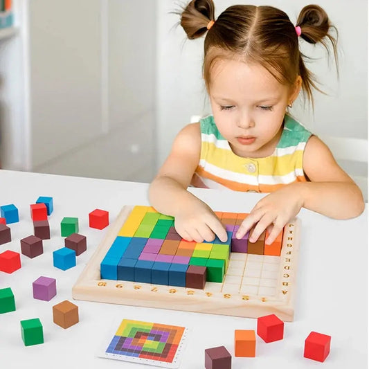 Educational Toy with Montessori Color and Number Blocks