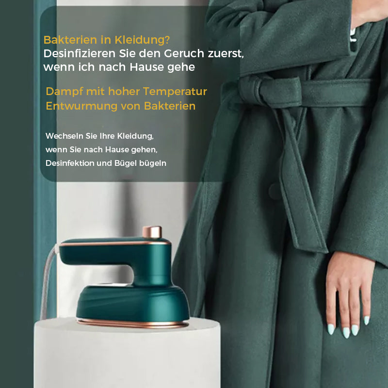 Portable 2-in-1 Steamer for Dry and Steam Ironing | 30s Heat-Up, 50ml Tank | Precision Tip for Collars & Cuffs