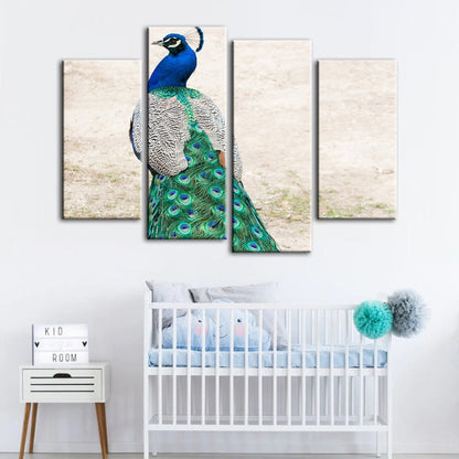 Elegant Peacock Canvas Art Set - Tranquil Home Decor