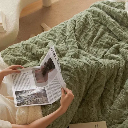 Thick Lambswool Blanket for Winter Comfort and Warmth