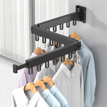 Folding Drying Rack with Aluminum Alloy Ring Hook