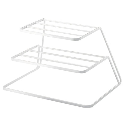 Dual-Level Dish Organizer for Clutter-Free Spaces