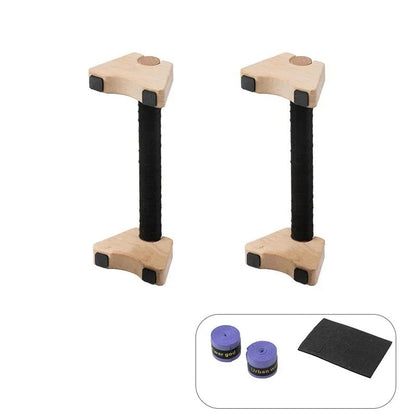 Ergonomic Wooden Push-Up Bars for Enhanced Stability