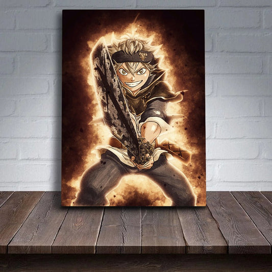Canvas Art Print of Anime Fighter Character for Wall Decor