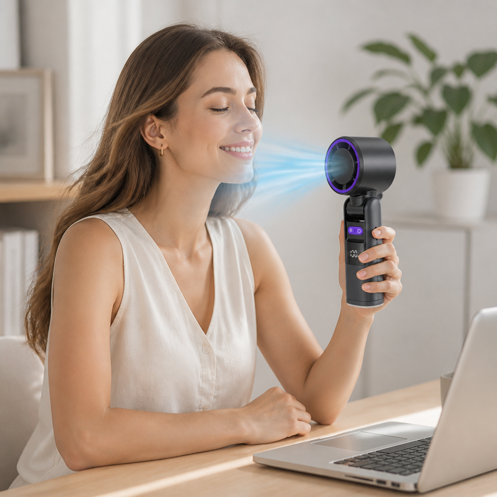 Portable Semiconductor Cooling Fan with 4000 mAh Battery