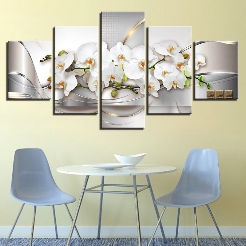 Stunning 5-Piece Floral Canvas Art Set for Home Decor