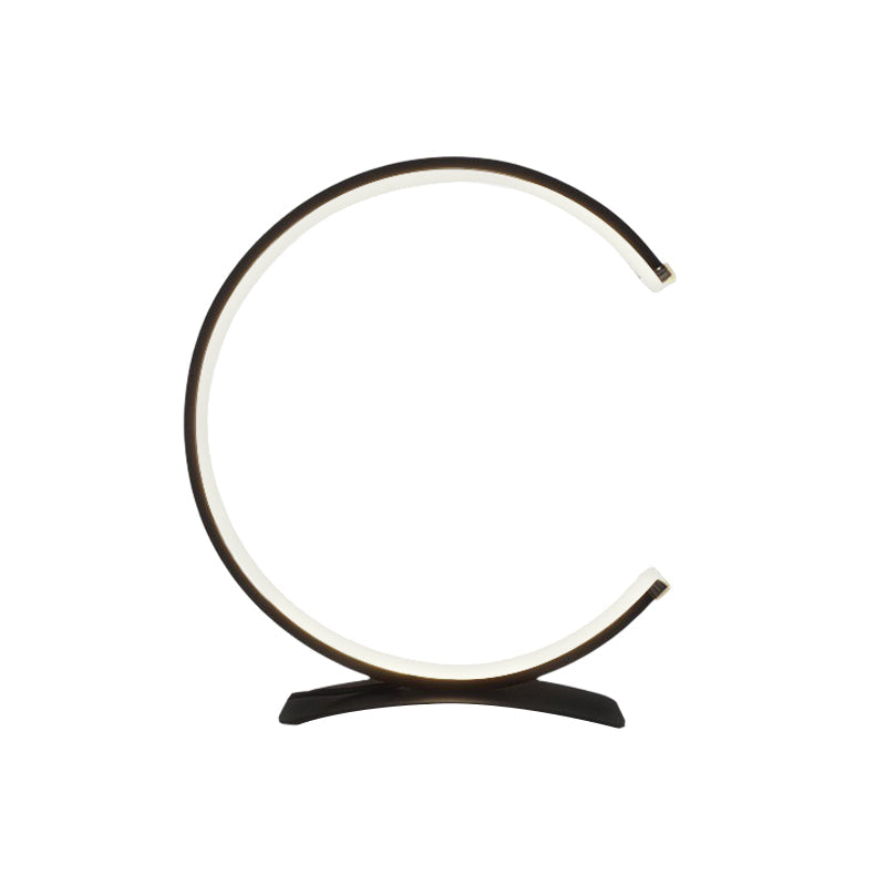Modern Touch LED Accent Lamp - 3/4 Circle Table Light