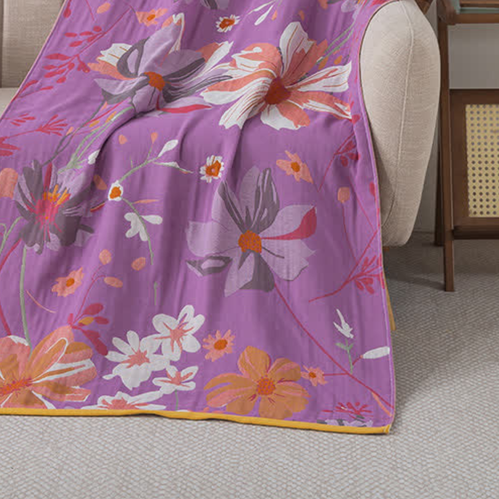 Charming Floral Cotton Bath Towel for Everyday Use