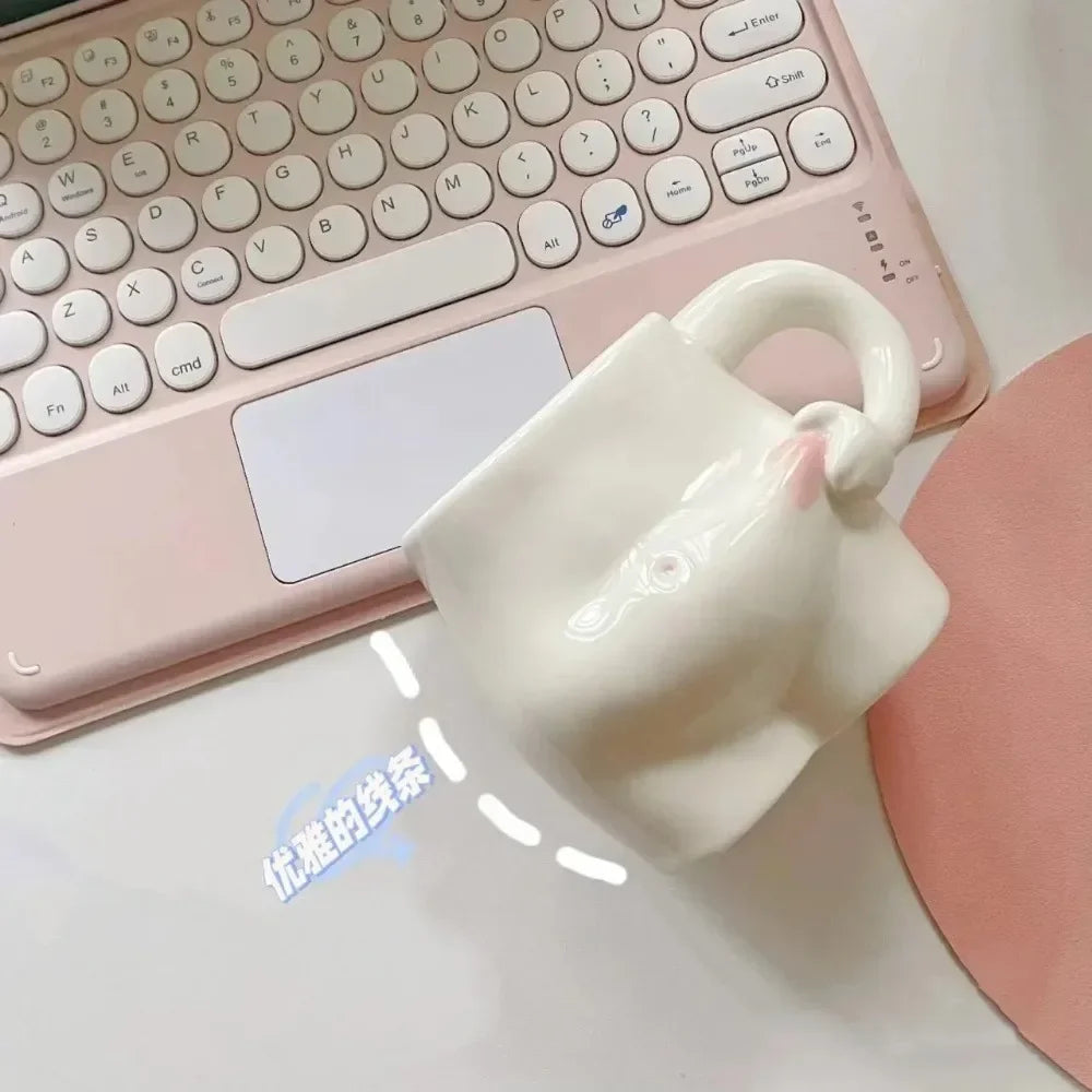 Large Ceramic Coffee Mug for Belly Fat Reduction