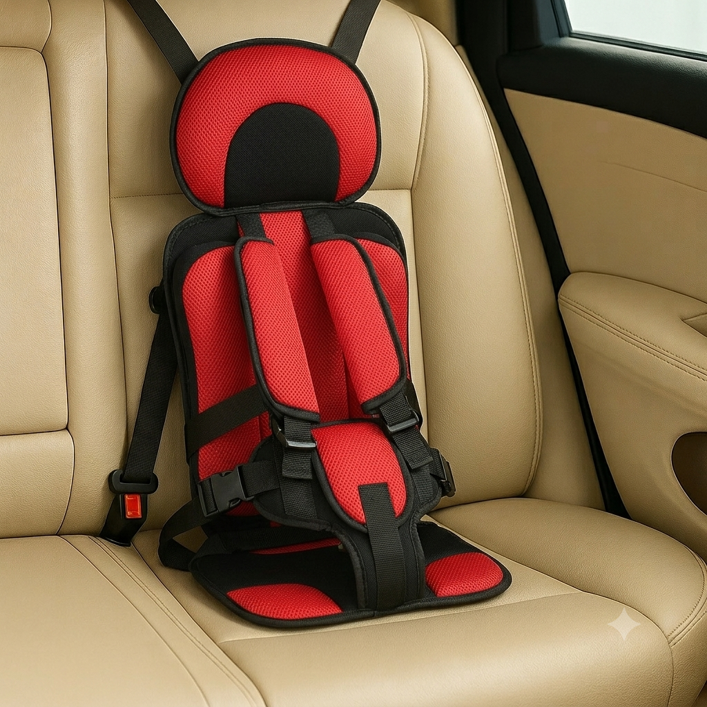 Portable Child Booster Seat with Safety Belt for Travel