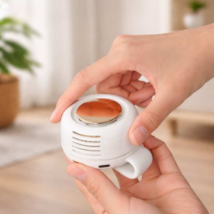 Compact 360° Clip Fan – Whisper-Quiet and Travel-Friendly