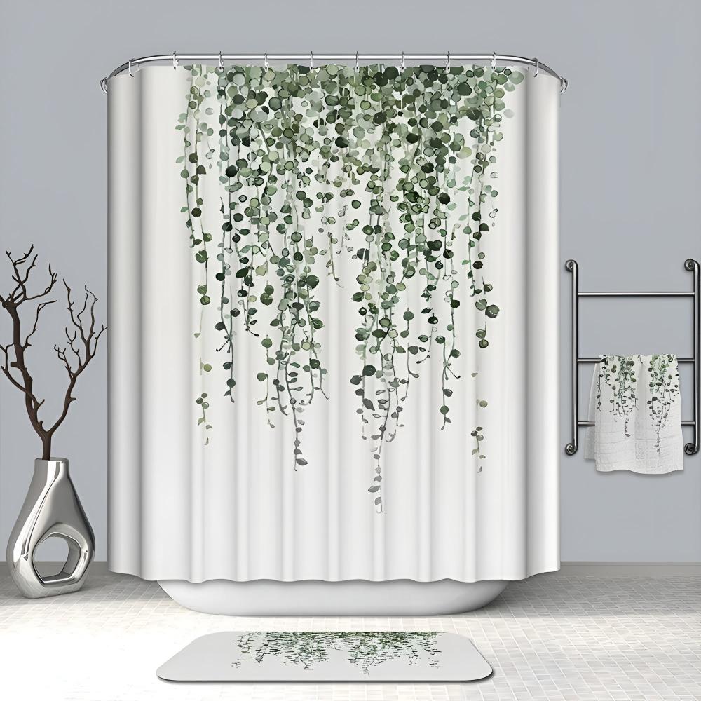 Tranquil Greenery Shower Curtain for a Serene Space