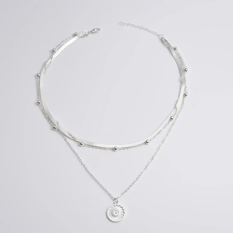 Triple Silver Necklace