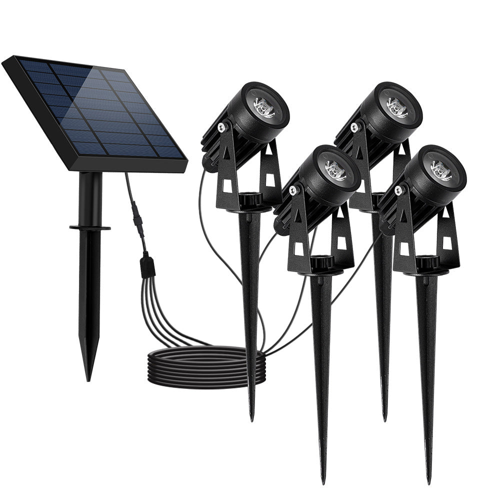 Adjustable 4-In-1 Solar Garden Spotlight, 100-200 Lumens