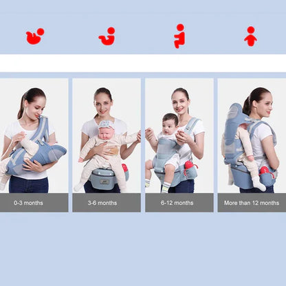 Comfort-Enhancing Baby Carrier with Hip Seat