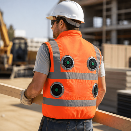 Breezy Comfort Wearable Cooling Vest with Integrated Fan