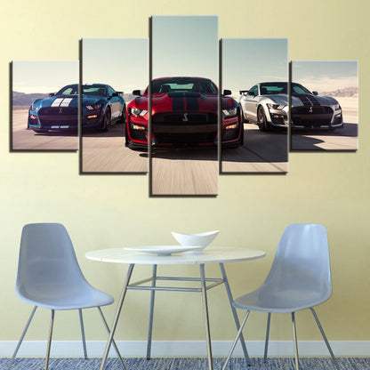 Dynamic Racing Canvas Art Set - 5 Piece Collection