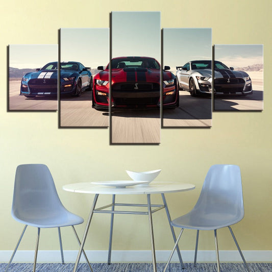 Dynamic Racing Canvas Art Set - 5 Piece Collection