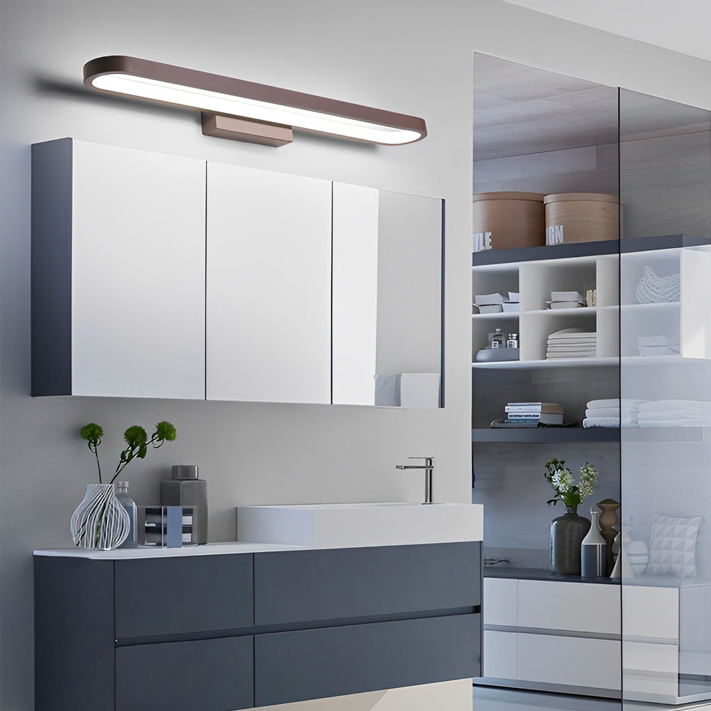 Slim Linear Profile LED Vanity Light for Bathroom - Ring-Shaped Design
