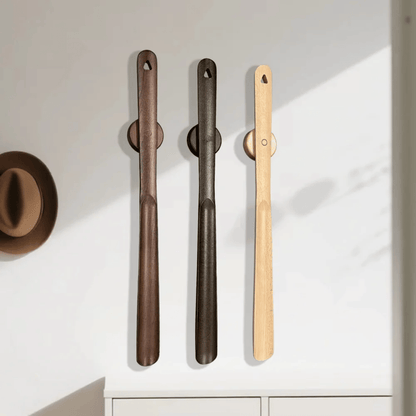 Magnetic Wooden Shoe Horn for Easy Footwear Access