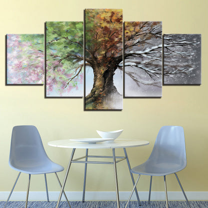 Canvas Wall Art Painting of a Tree for All Seasons