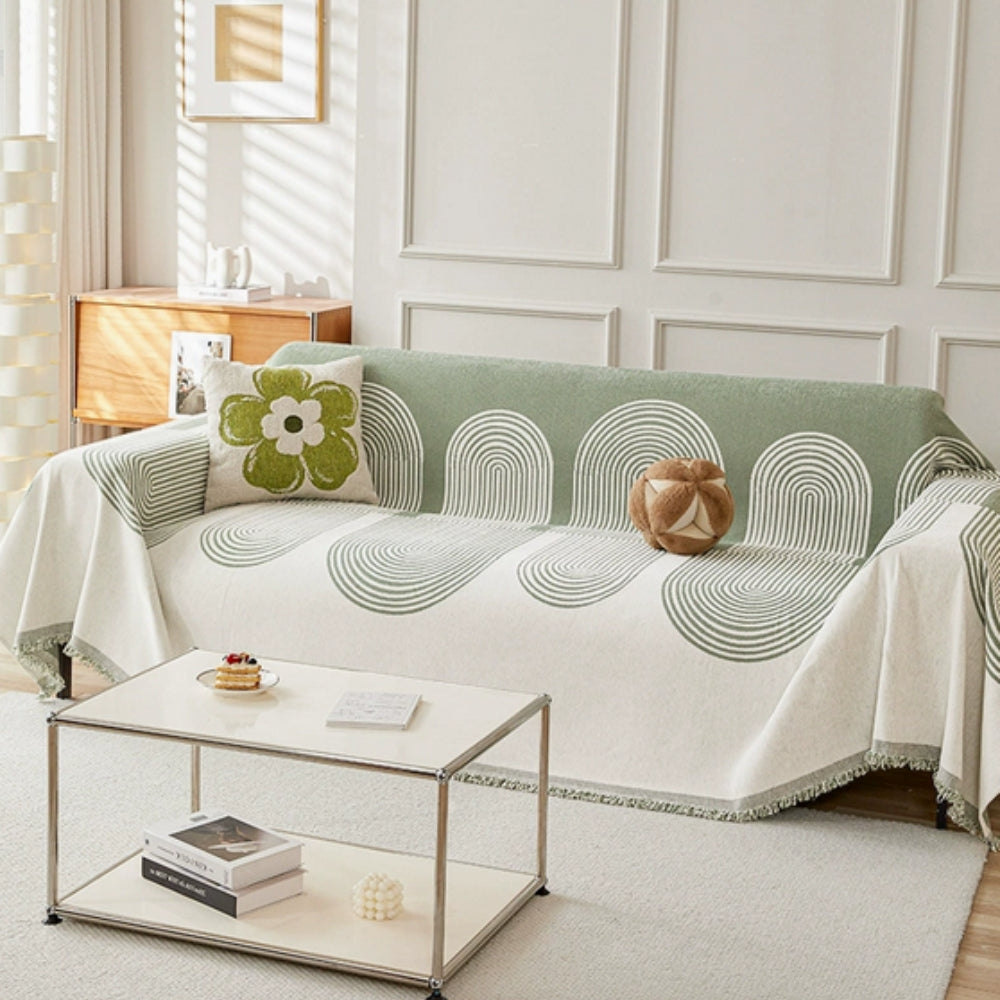Chic Chenille Sofa Protector with Dual-Sided Comfort